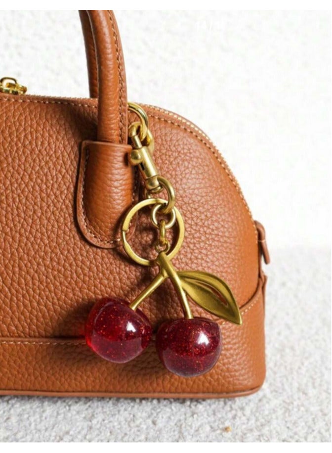 An elegant, fruity cherry-shaped medallion with a sophisticated and distinctive design — perfect for everyday decoration and a modern touch to travel and outdoor accessories! - Image 2